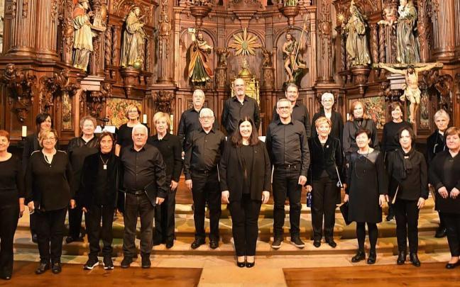 Una de las imágenes que forma parte de los 60 años de recorrido de Oñati Abesbatza.