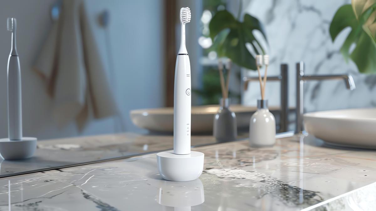 Un cepillo de dientes eléctrico.