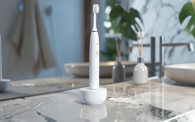 Un cepillo de dientes eléctrico.