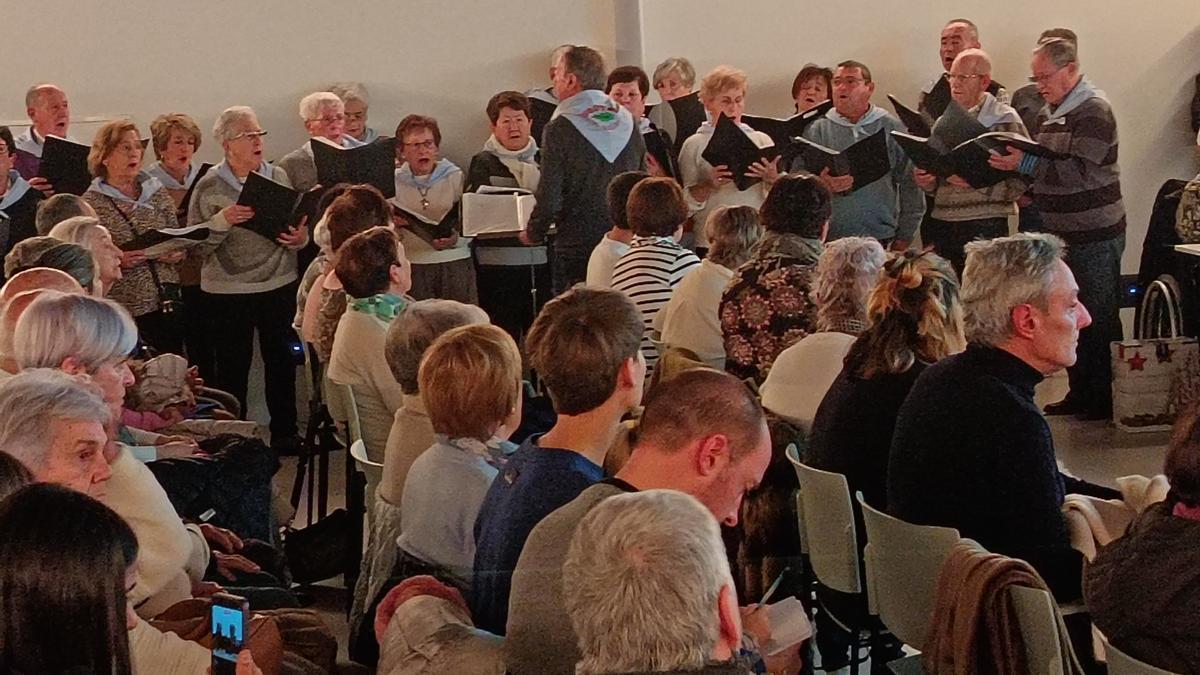 El coro de Basotxo durante una actuación.