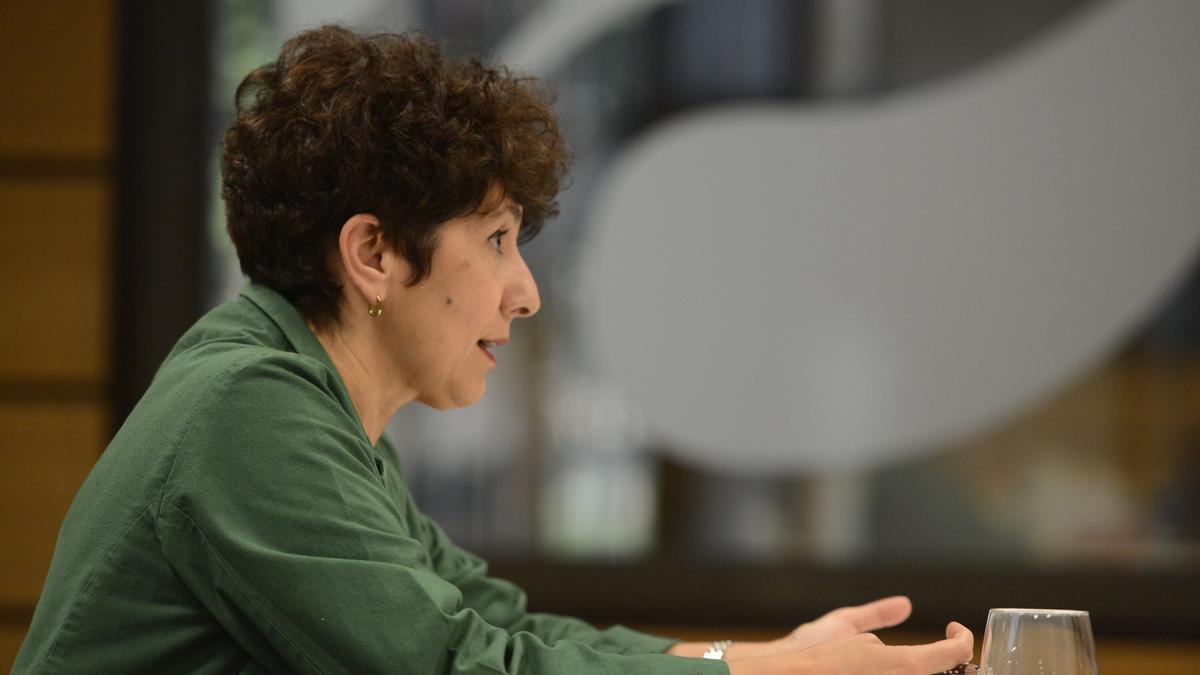 Maribel Vaquero, en un momento de la entrevista