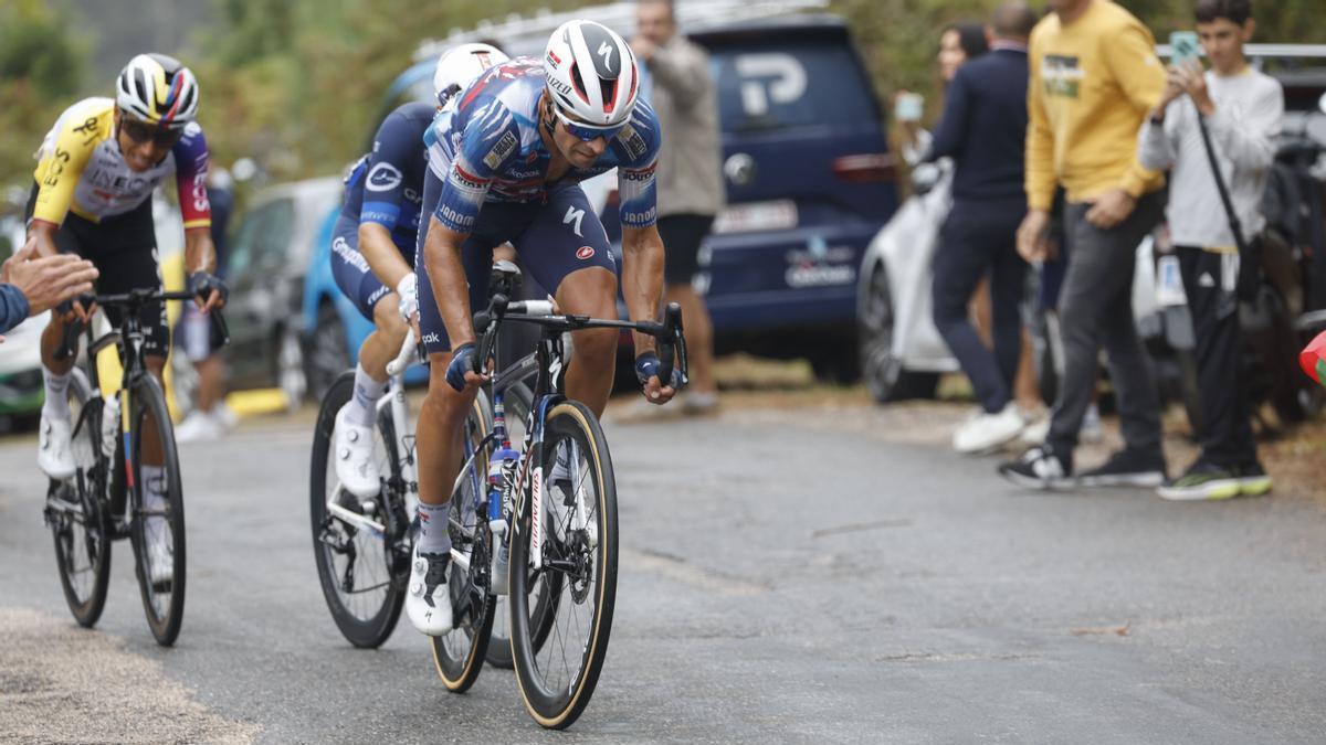 Mikel Landa, durante la etapa de Mos.