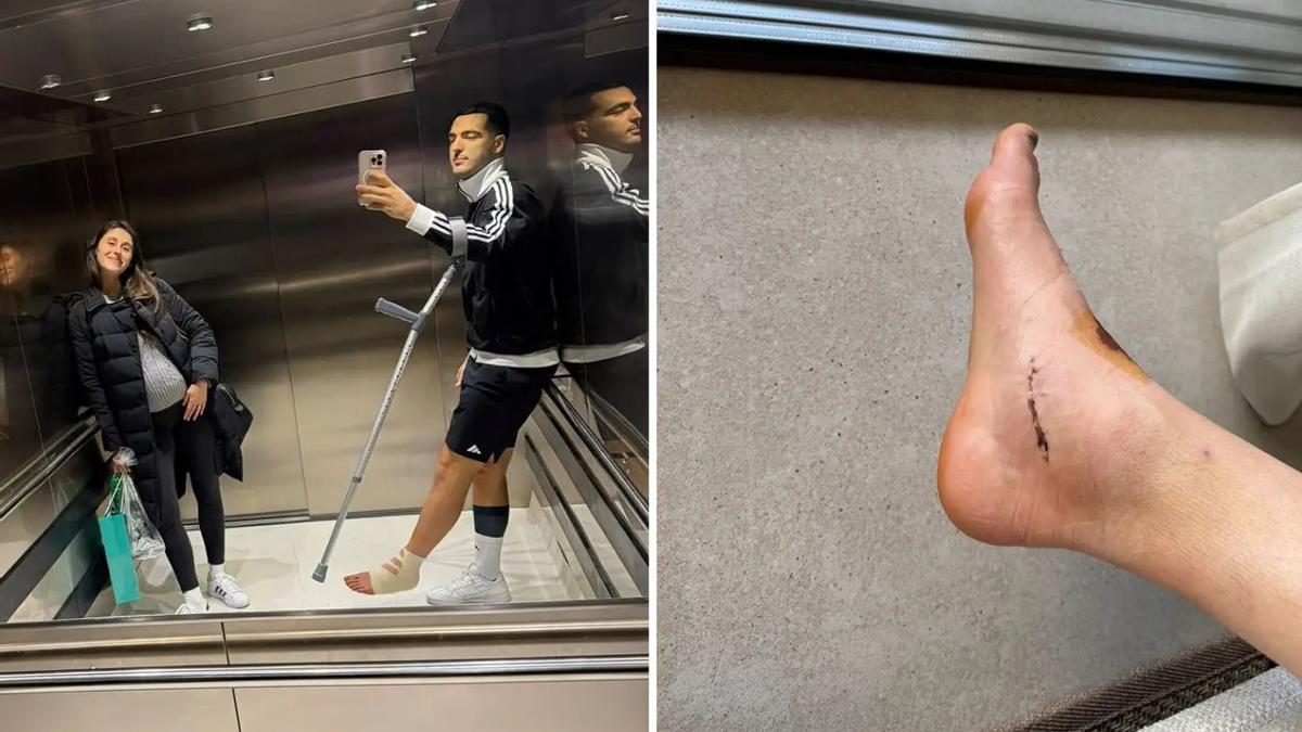 Mikel Merino tras sufrir el atentado