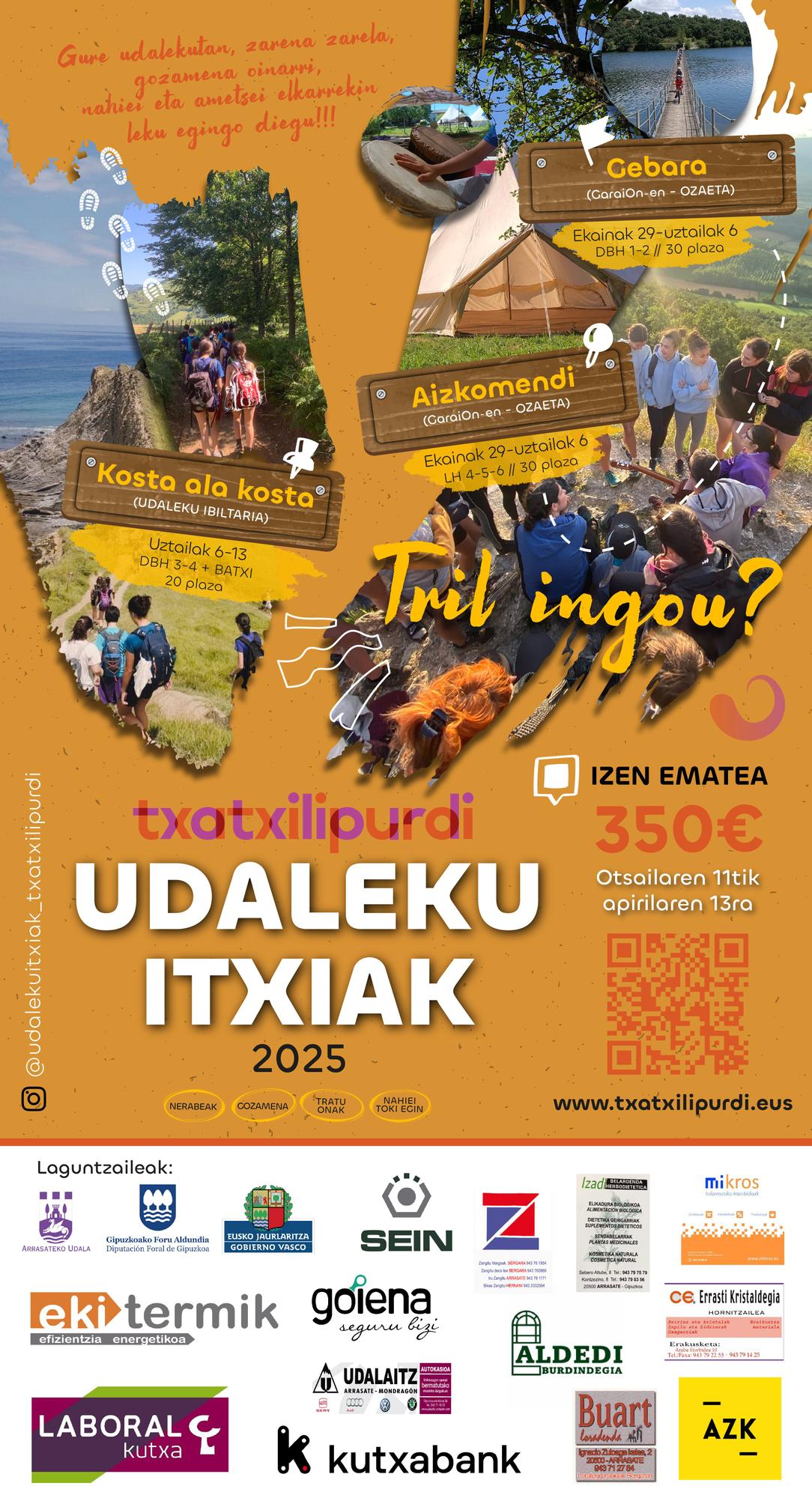 Udaleku itxiei buruzko informazioa jasotzen duen kartela.