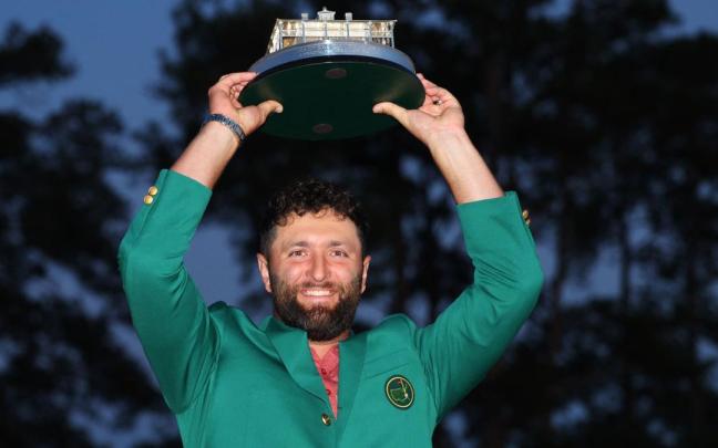 Jon Rahm, tras ganar el Masters de Augusta.