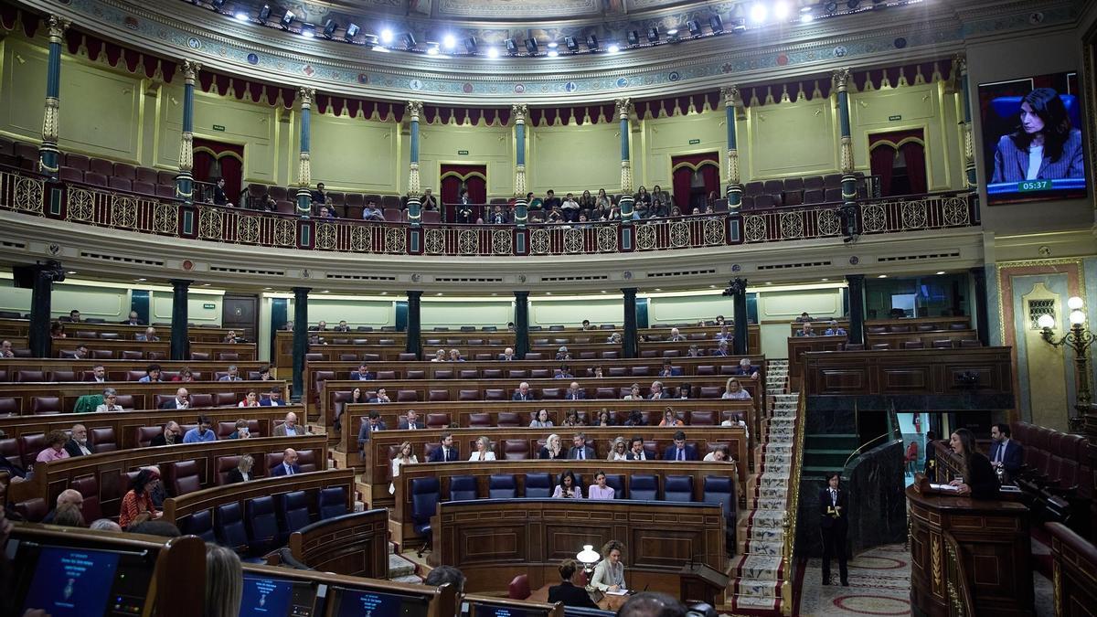 Vista general de una sesión plenaria en el Congreso de los Diputados, en Madrid.