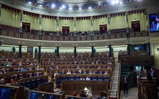 Vista general de una sesión plenaria en el Congreso de los Diputados, en Madrid.