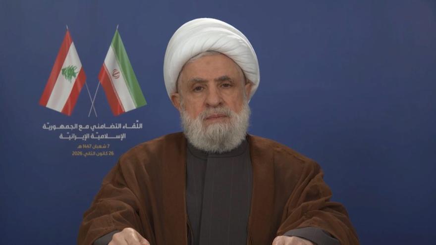 El secretario general de Hezbolá, Sheij Naim Qassem