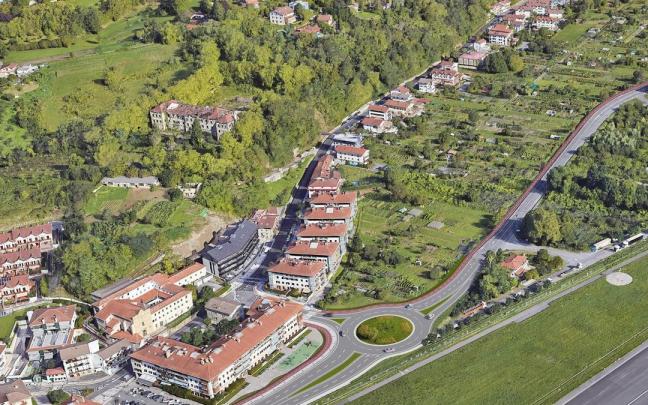 Imagen del proyecto de la rotonda de Amutalde y el bidegorri de esta zona hasta Alameda.