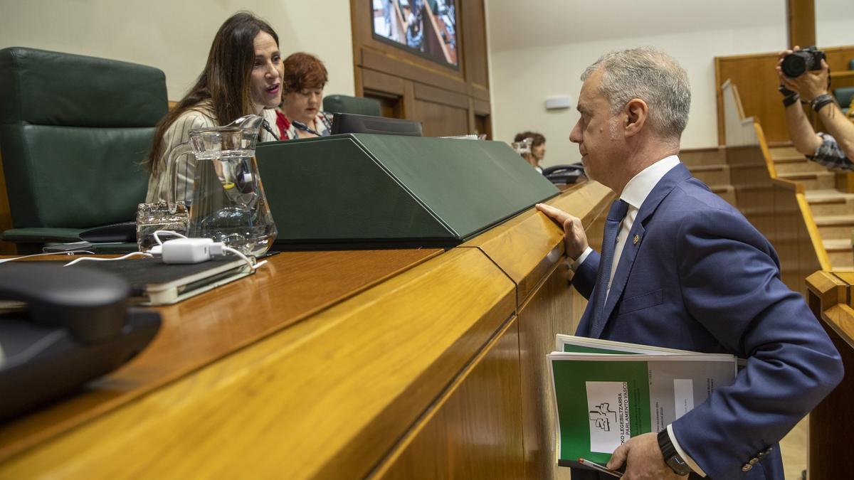 Iñigo Urkullu, este viernes en el Parlamento Vasco.