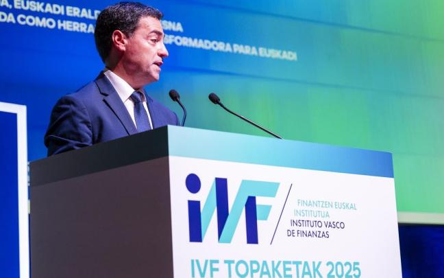 Imanol Pradales, durante su intervención.