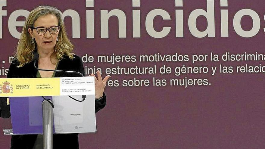 Victoria Rosell, durante su comparecencia de ayer. | FOTO: EFE