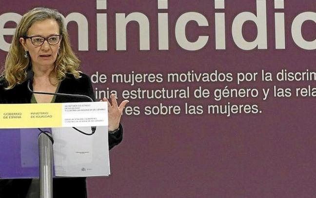 Victoria Rosell, durante su comparecencia de ayer. | FOTO: EFE Victoria Rosell, durante su comparecencia de ayer. | FOTO: EFE