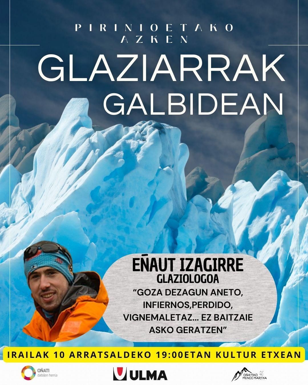 Cartel que anuncia la charla de Eñaut Izagirre.