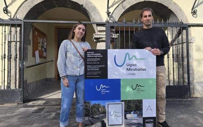 El alcalde, Ekaitz Mentxaka, muestra la nueva imagen institucional elegida por la ciudadanía