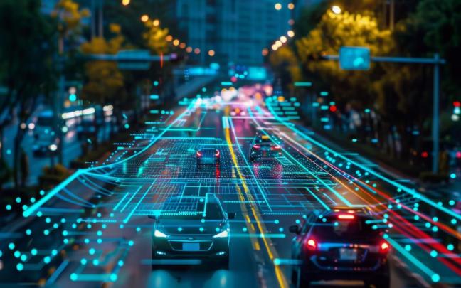 a tecnología V2I funciona con cámaras y sensores en las carreteras.