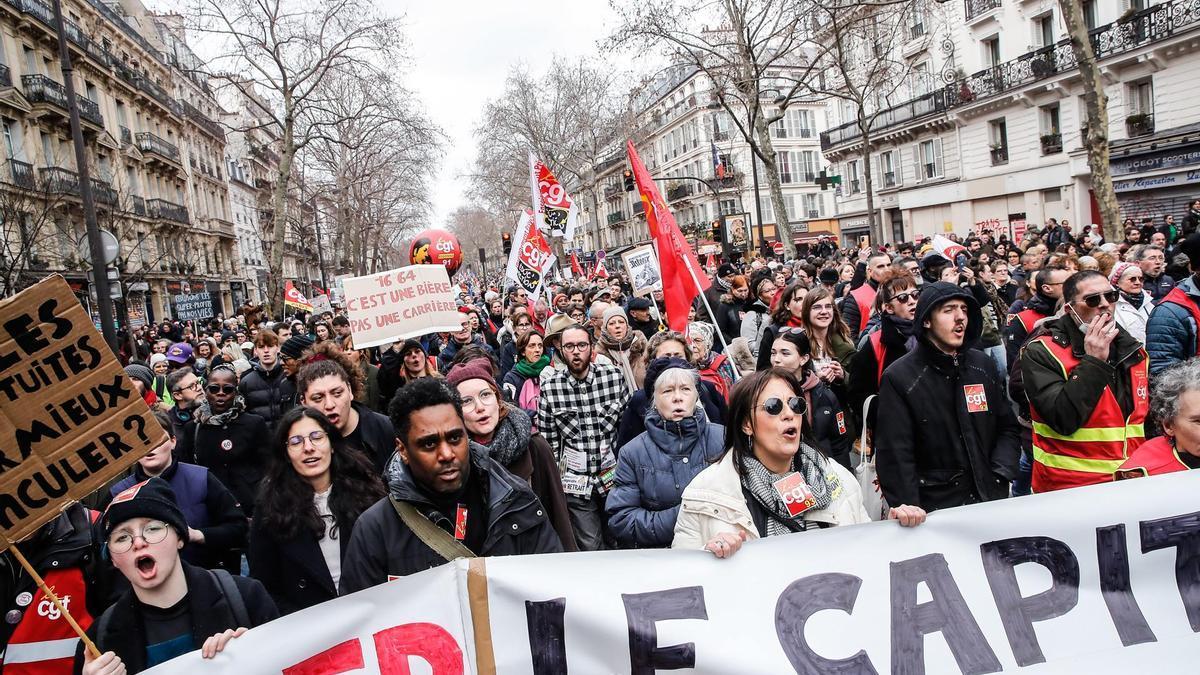 Imagen de la manifestación que ha recorrido las calles de París