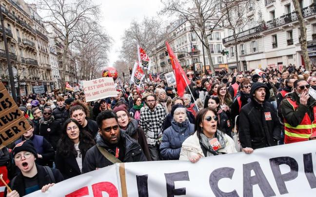 Imagen de la manifestación que ha recorrido las calles de París