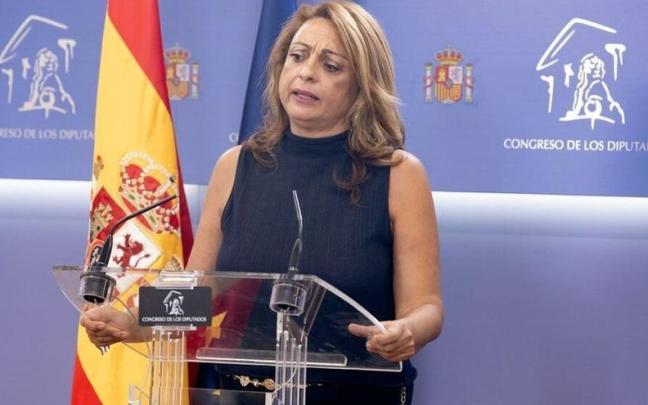 La representante de Coalición Canaria, Cristina Valido, tras reunirse con Sánchez.