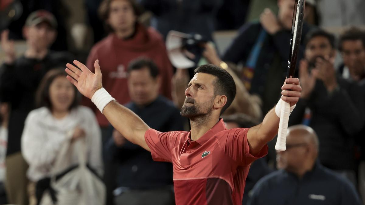 Novak Djokovic, en el Roland Garros.