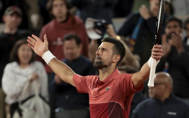 Novak Djokovic, en el Roland Garros.