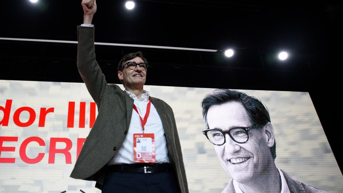 Salvador Illa, candidato del PSC a las elecciones catalanas.