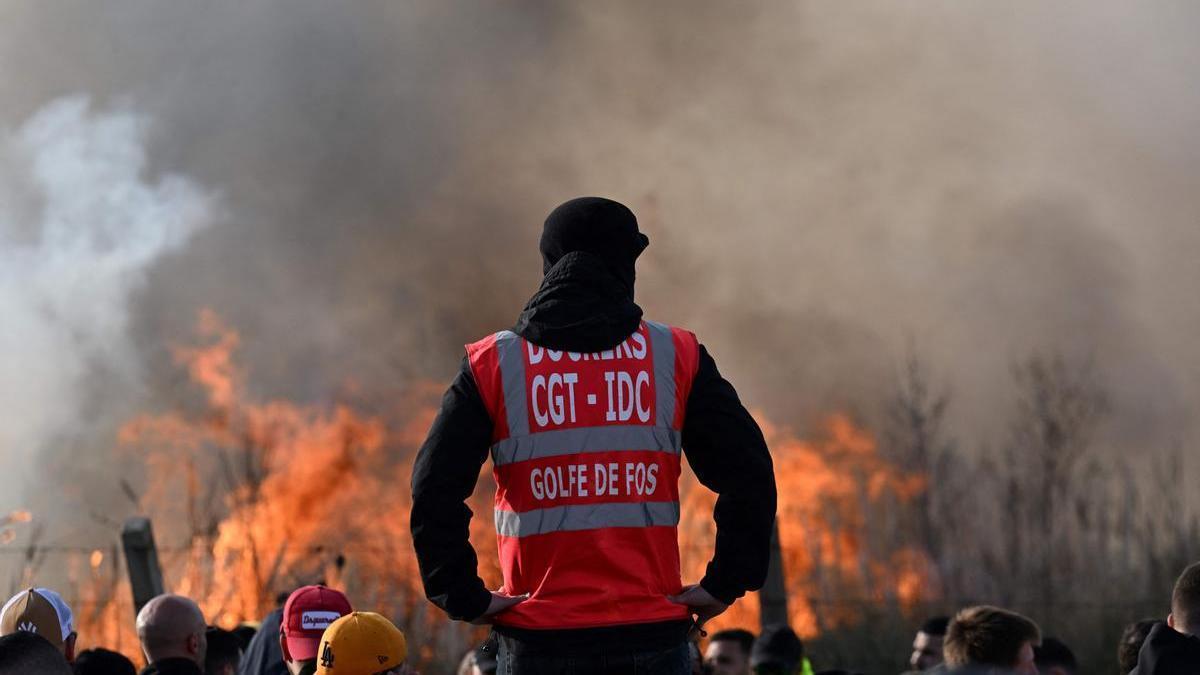 Nueva jornada de protestas en Francia por la reforma de las pensiones.