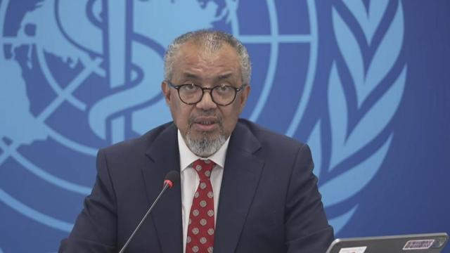 El director de la OMS, Tedros Adhanom Ghebreyesus, durante la rueda de prensa.