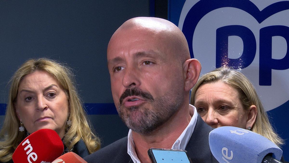 De los Santos, durante su atención a los medios en Valladolid.