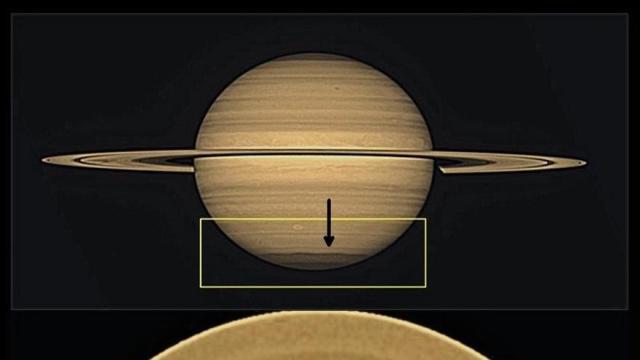 Infografía con la imagen de Saturno.