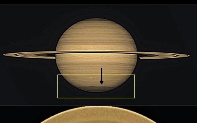 Infografía con la imagen de Saturno.