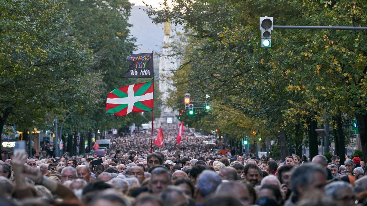 Foto de archivo de una manifestación organizada por Kontseilua en favor del euskera