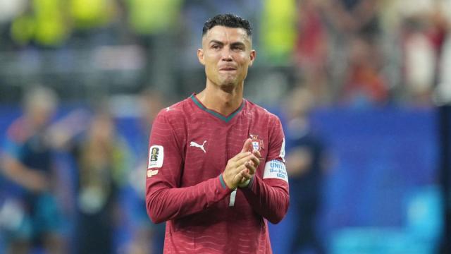Cristiano Ronaldo al término de su último partido en Mundiales frente a la selección española.