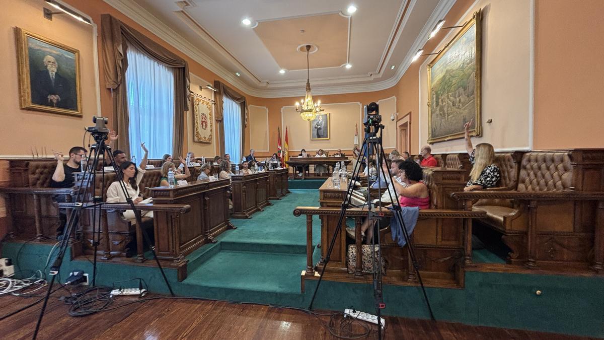 Foto del Pleno municipal celebrado ayer en el Ayuntamiento de Irun.