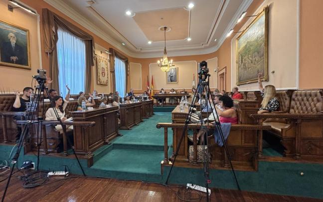 Foto del Pleno municipal celebrado ayer en el Ayuntamiento de Irun.