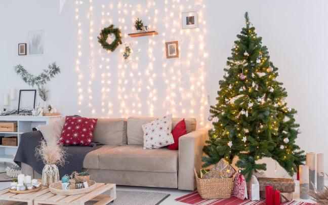Decoración navideña en una vivienda. Decoración navideña en una vivienda.