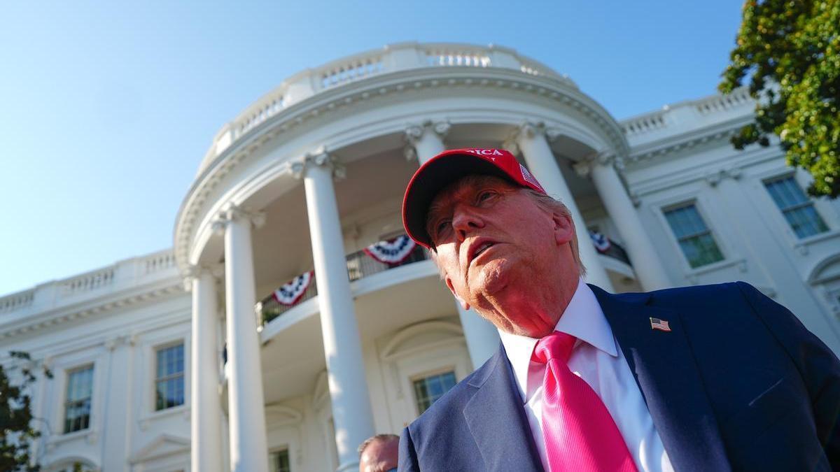 Donald Trump, en los exteriores de la Casa Blanca.