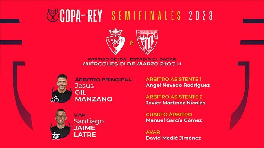 Designación de la ida de semifinales de la Copa