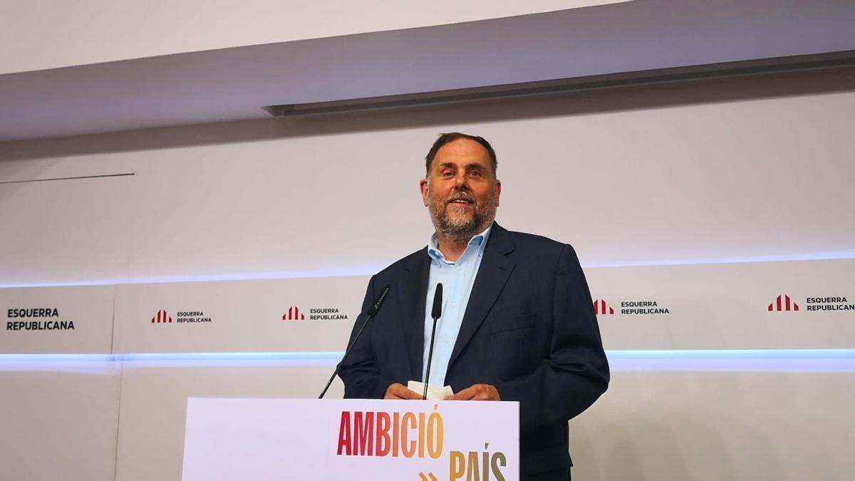 El presidente de ERC, Oriol Junqueras