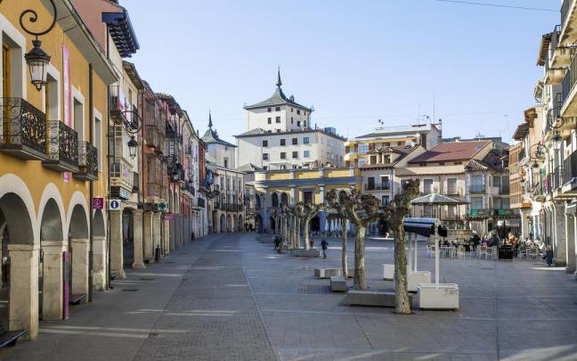 Vista general de la Plaza Mayor de Aranda de Duero.