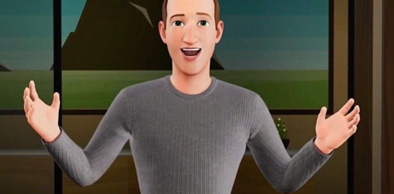 Primer plano del doble digital del CEO de Meta.