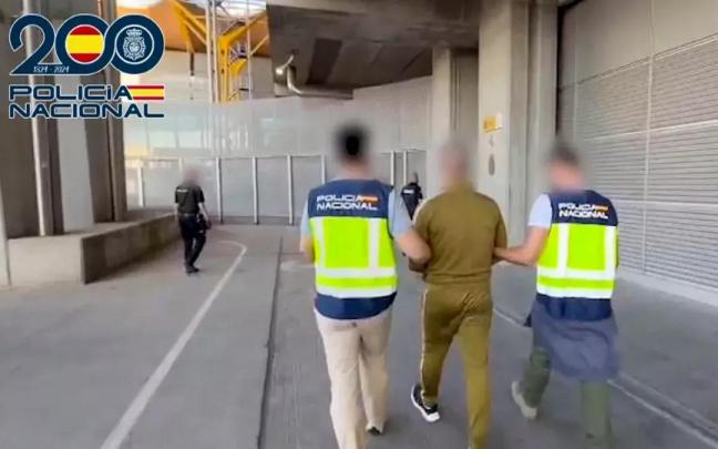 Jonas Falk, conocido como el "Pablo Escobar" sueco, durante su detención.