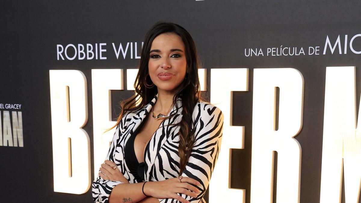 La periodista Sarah Santaolalla, en el photocall de un evento
