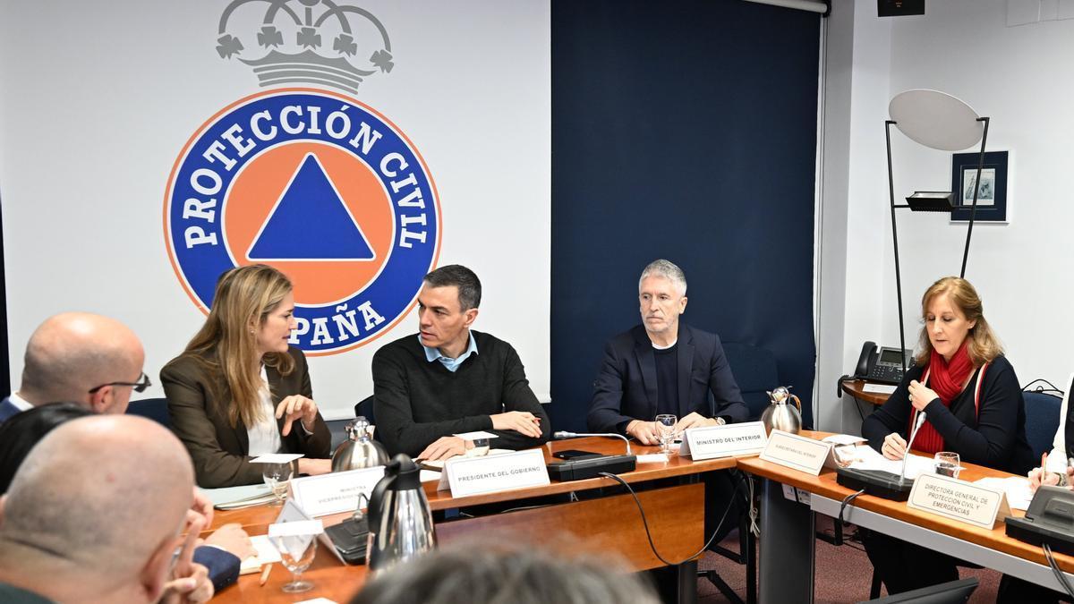 Los responsables de Protección Civil trasladaron al jefe del Ejecutivo el estado de la situación.