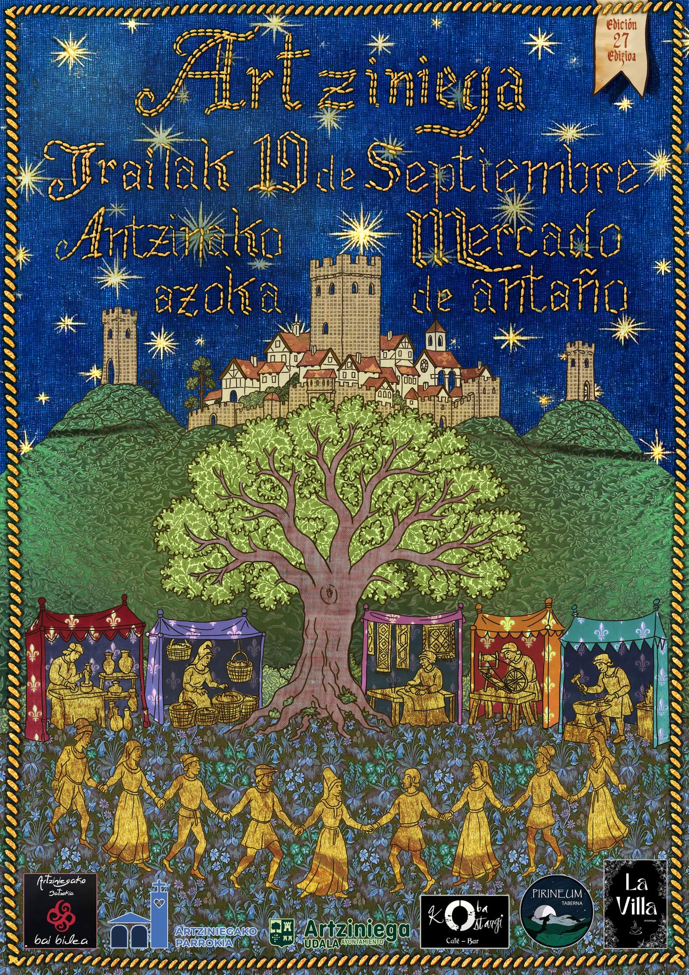 Cartel del XXVII Mercado de Antaño de Artziniega