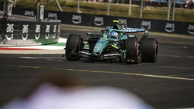Fernando Alonso, en acción durante la última carrera, el Gran Premio de Hungría.