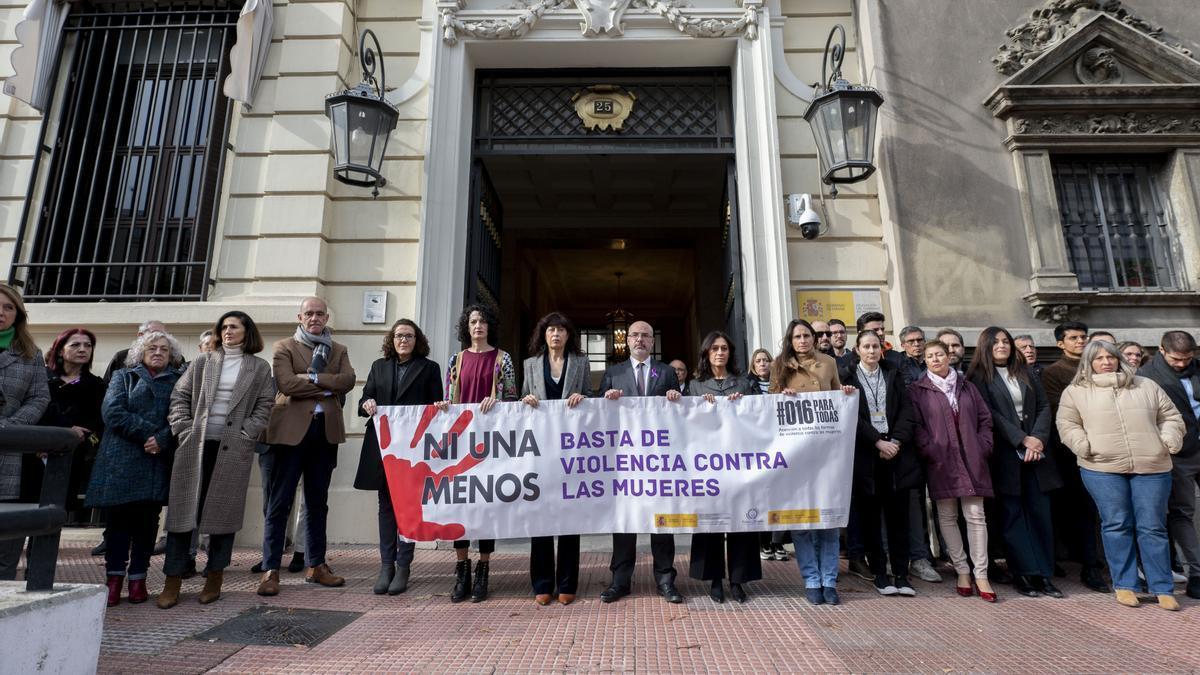 La ministra de Igualdad, Ana Redondo, en una foto de archivo durante una concentración contra la violencia machista.