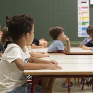 Un grupo de escolares de Infantil en la vuelta al cole 2024-2025.