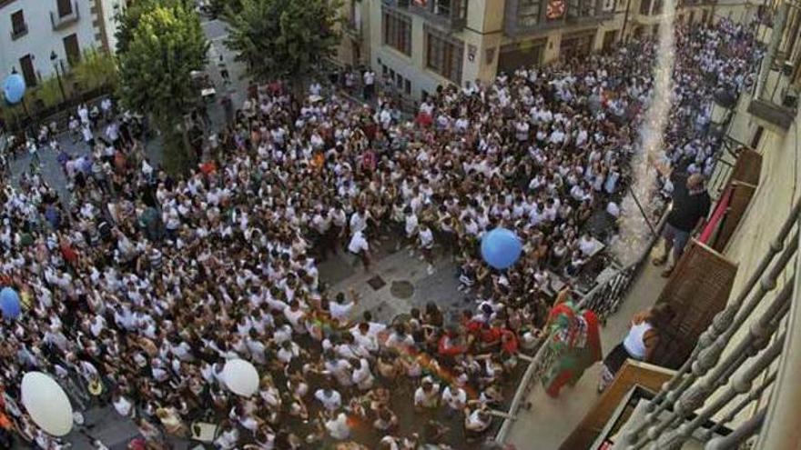 Txupinazo fiestas de acción de gracias de Oion