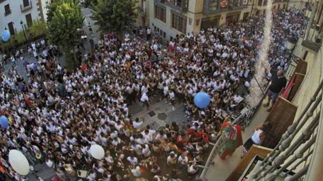 Txupinazo fiestas de acción de gracias de Oion